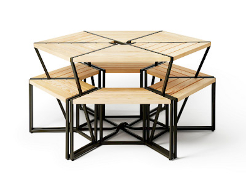 Hexagonal Reclining Table
